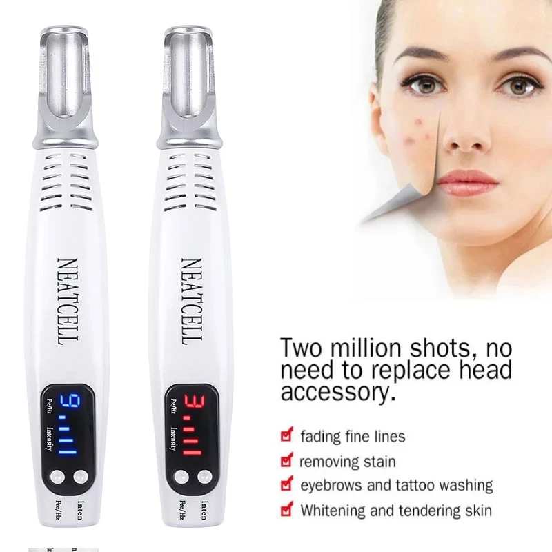 

Portable Laser Picosecond Pen Red And Blue Point Mole Removal Pen Freckle Tattoo Melanin Clean Eyebrow Facial Beauty Instrument