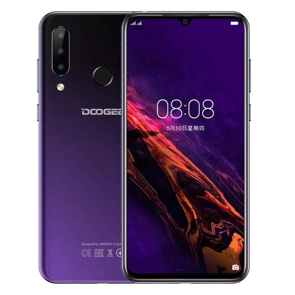DOOGEE N20 4G 64GB 6 3 дюймовый экран капли воды задняя камера Android 9 0 пирог Восьмиядерный