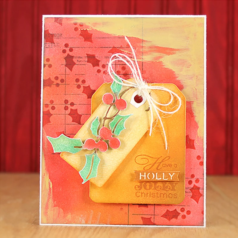 6*6 дюймов пластиковый трафарет водослива цветок ветка стволовая форма Холли для