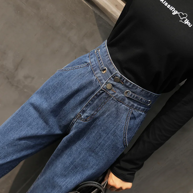 

Vintage Straight Jeans for Women Fashionable Casual Streetwear New Style Jeansy Loose High Waist Wide Jeans Straight Pants Women