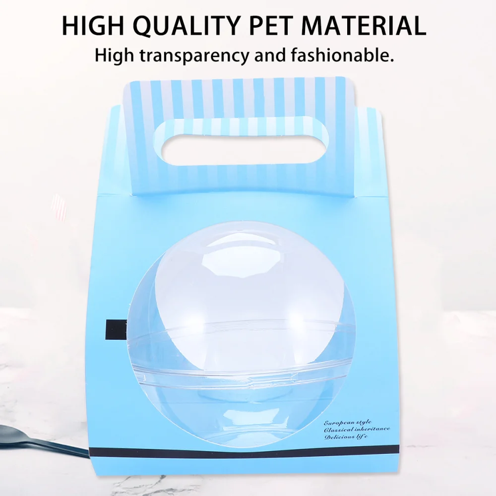 

10pcs Cake Container Transparent Shape Cake Container Disposable Mousse Round Cake Container )