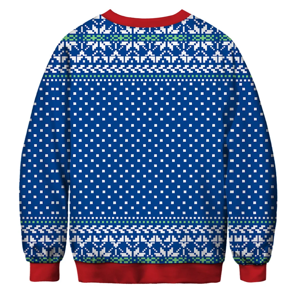 Осенне-зимняя рубашка с длинными рукавами и принтом свободный спортивный свитер