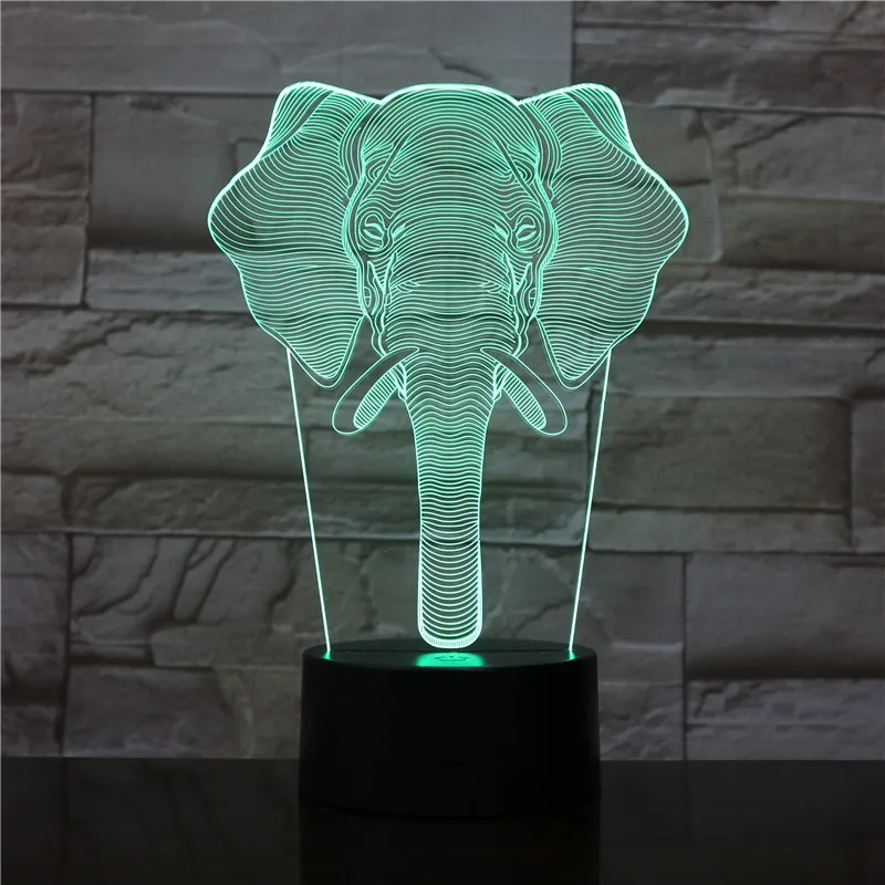 Ночник Nighdn 3d, креативный домашний декор, лампа в виде слона, настольная лампа, прикроватный светильник, праздничные подарки для детей, подар...