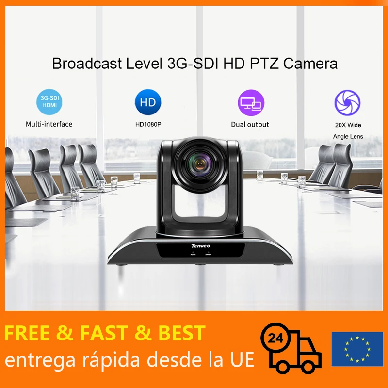 [EU Stock] PTZ HDMI 20X Zoom видеокамера для видеоконференции 1080p USB 3G SDI 3 выхода