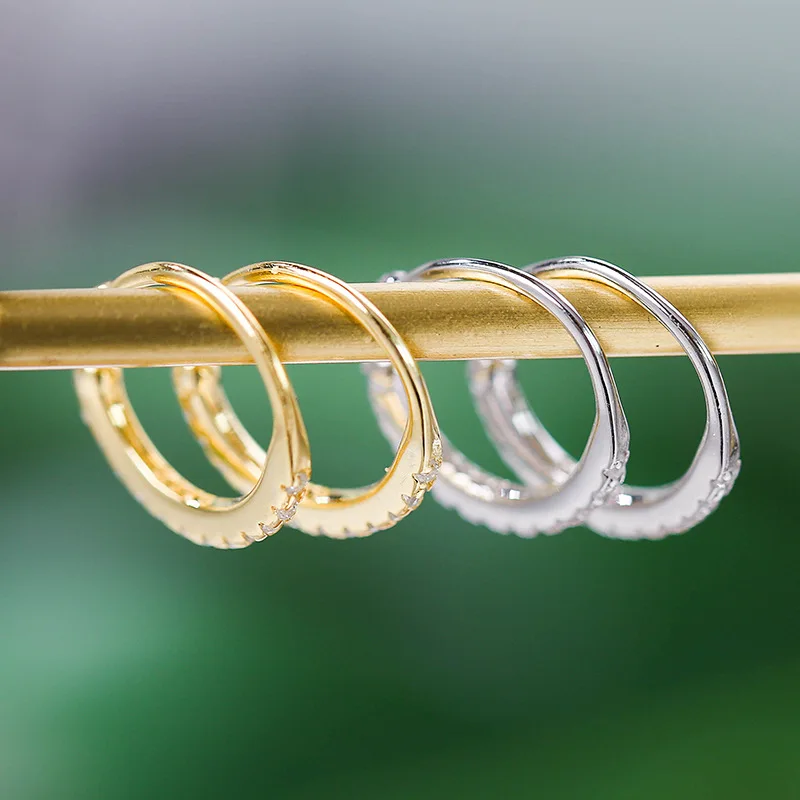 Женские серьги манжеты ElfoPlataSi сережки из 100% настоящего серебра 925 пробы с