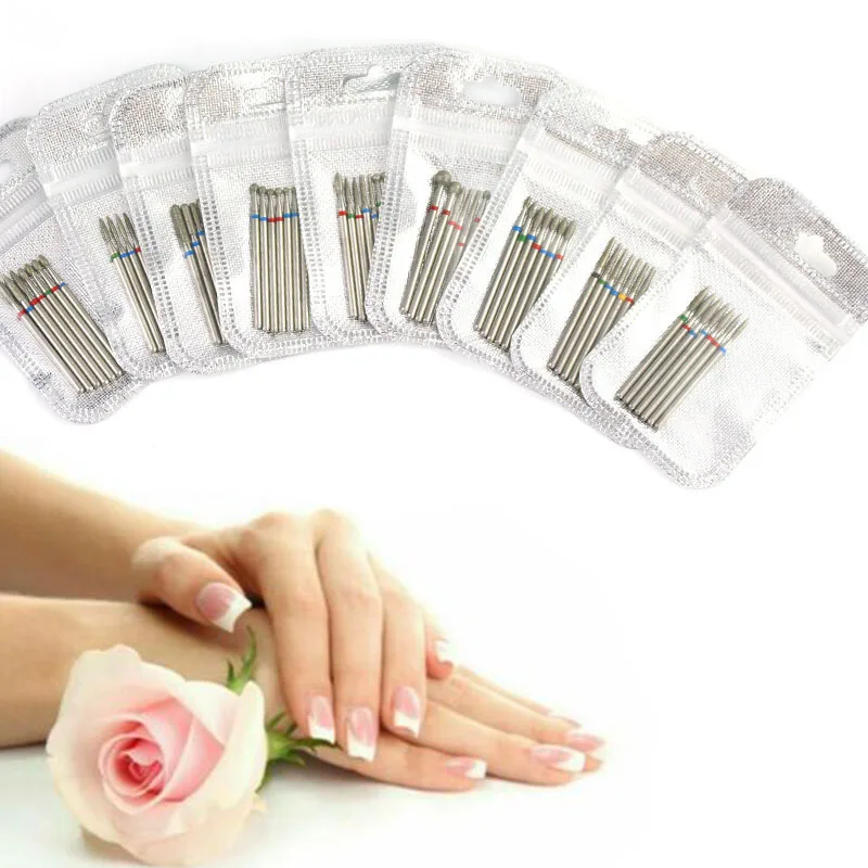 Beauty Rotery Electric Milling Manicure Nail Diamond File Polish Remove Nail Art 7Pcs/Set Nail Drill Bit Buffing Pedicure Tool