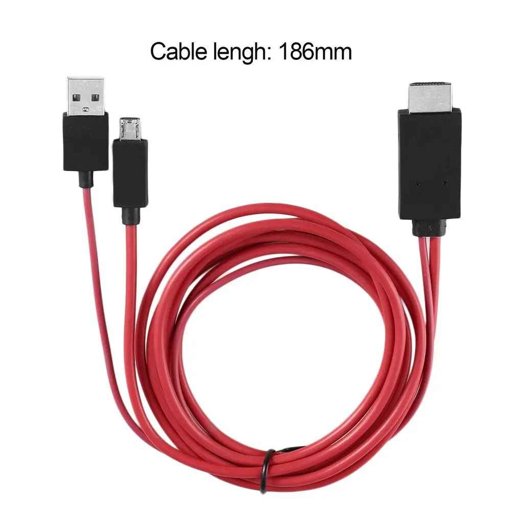 Кабель-переходник с Micro USB на HDMI 1080P MHL HDTV для Samsung Huawei Sony HTC LG | Электроника