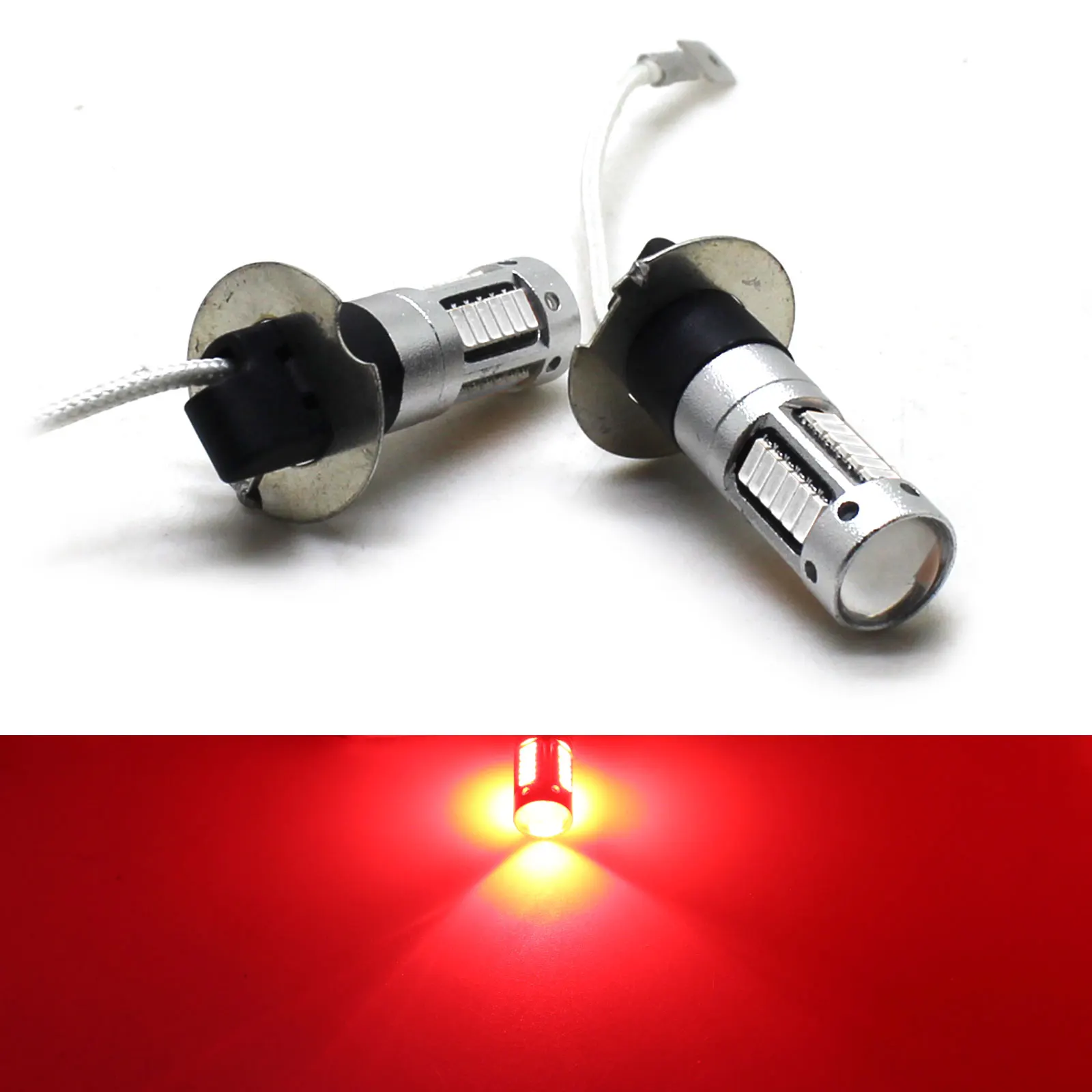 YaaGoo Глянцевая красная противотуманная фара DRL Светодиодный лампа Drving 30SMD