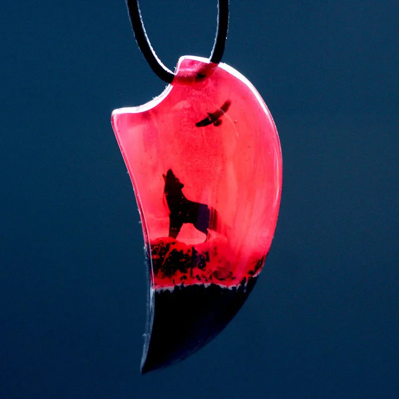 цепь чокер на шею цепочка женская Модное ожерелье с волком подвеской в виде Луны