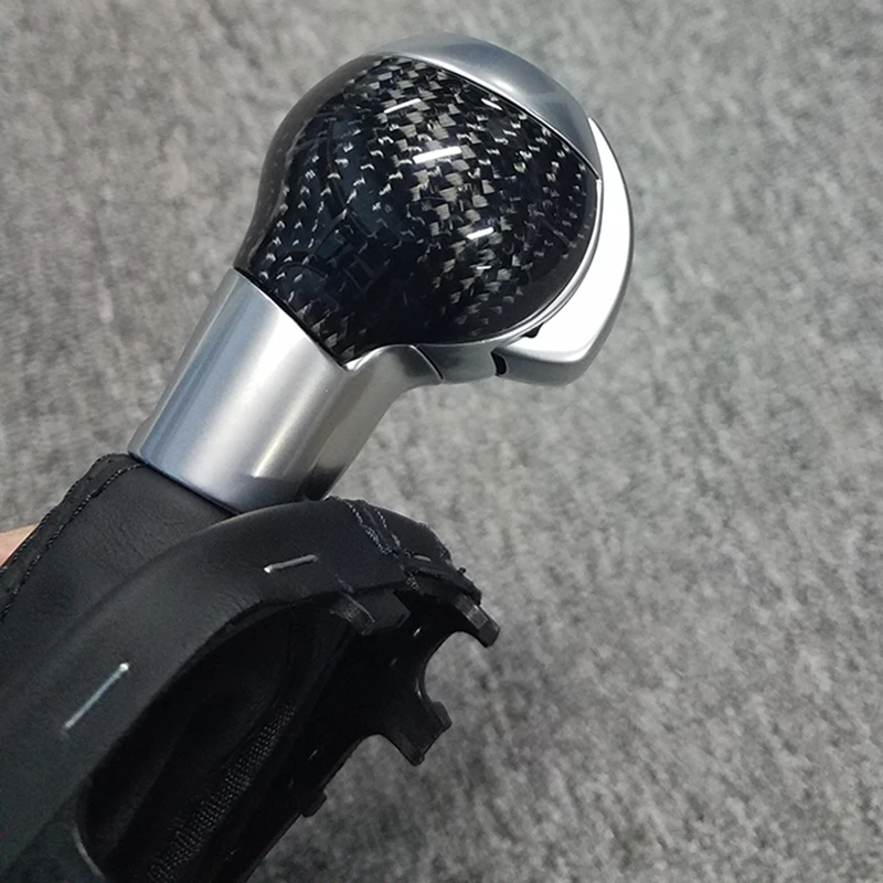 Кожаная автоматическая ручка переключения передач из углеродного волокна Nappa