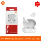 TWS-наушники Xiaomi AirDots 2, беспроводные наушники-вкладыши с микрофоном и поддержкой Bluetooth 2021, стереонаушники с басами, 5,0