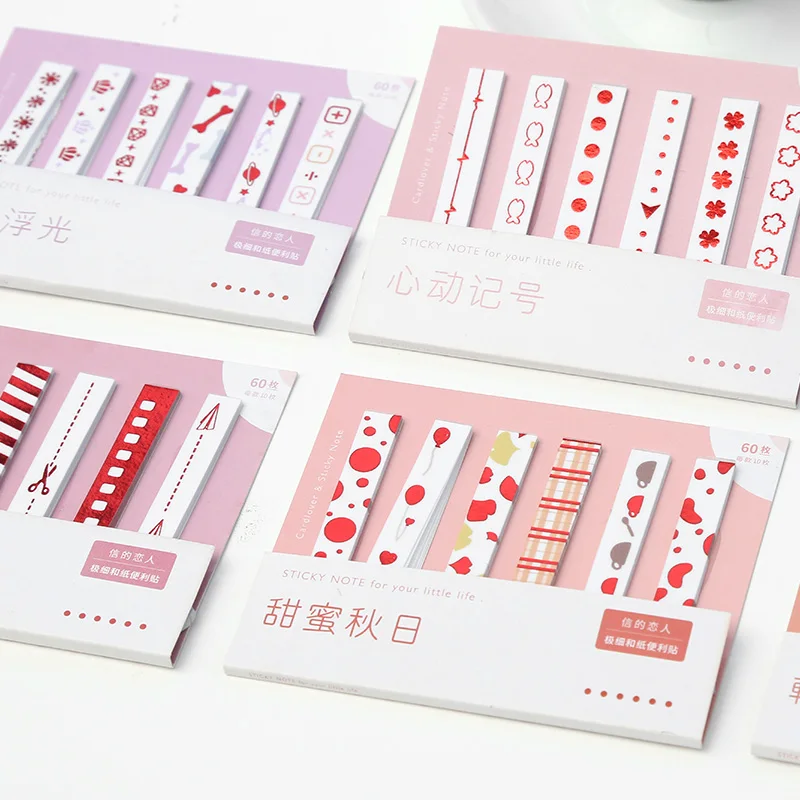 Милый Золотой фольга тонкая серия карандаш маркер книга указатель страниц флаг