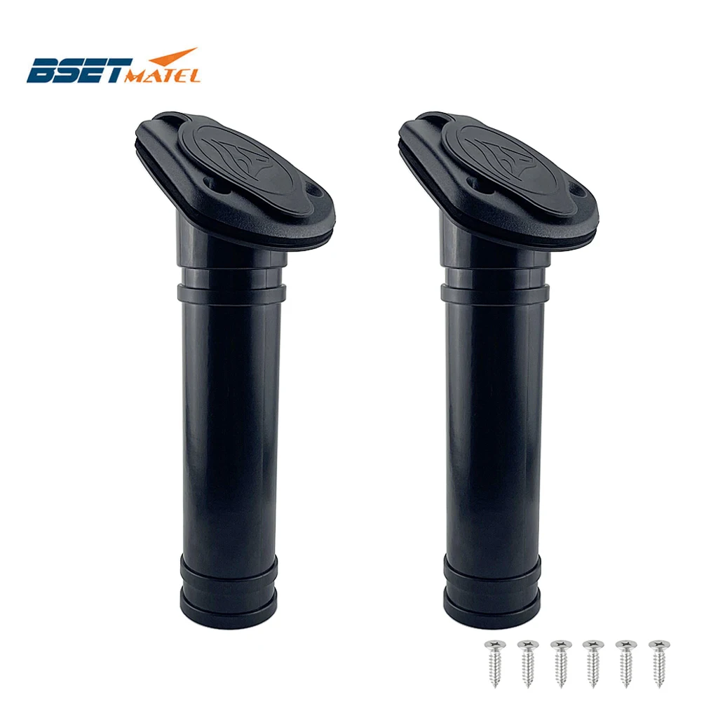 

2PCS Nylon Flush Mount Kayak Boat Fishing Rod Holder Bracket Rack With Cap Gasket Cover Canoe Marine Tackles Device Accessories