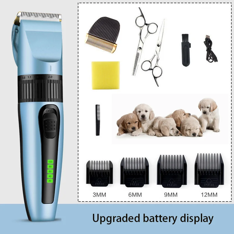 

Pet Dog Hair Clipper for Cats LED Display Rechargeable Grooming Shaver professional Set Electric Shear Hair Trimmer for Animal