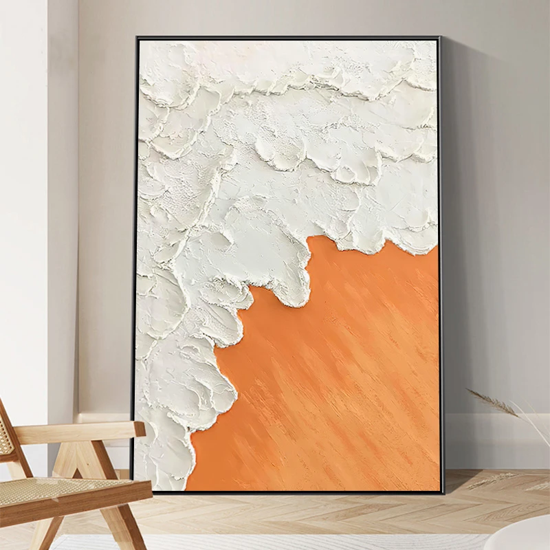 

Абстрактные оранжевые волны, искусственная живопись, печатные холсты, постеры в скандинавском стиле, настенные картины для гостиной, крыль...