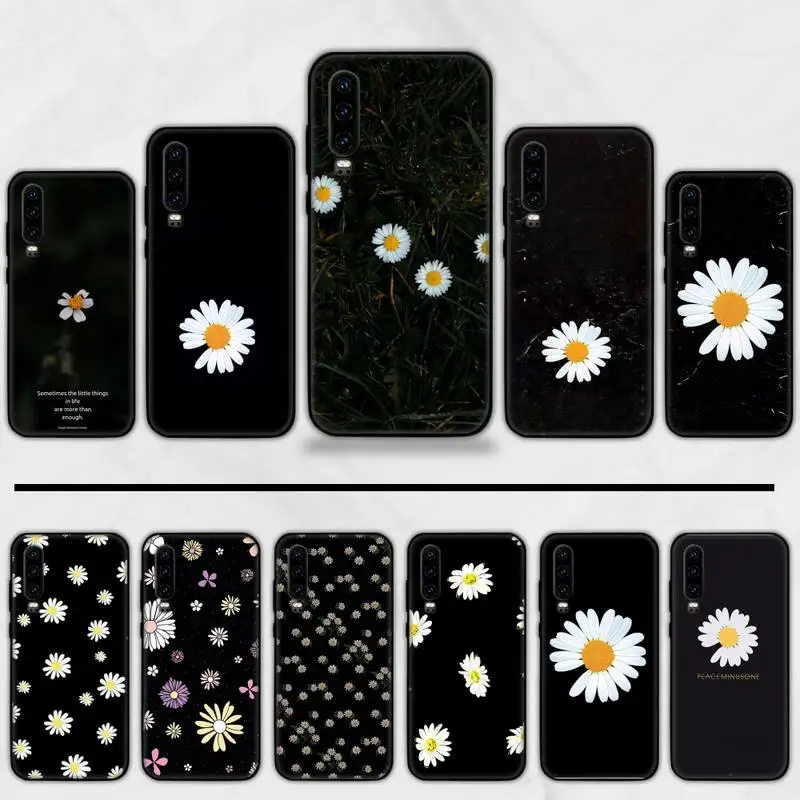 

Bright beautiful chrysanthemum Phone Case For Huawei honor Mate P 9 10 20 30 40 Pro 10i 7 8 a x Lite nova 5t cover funda shell