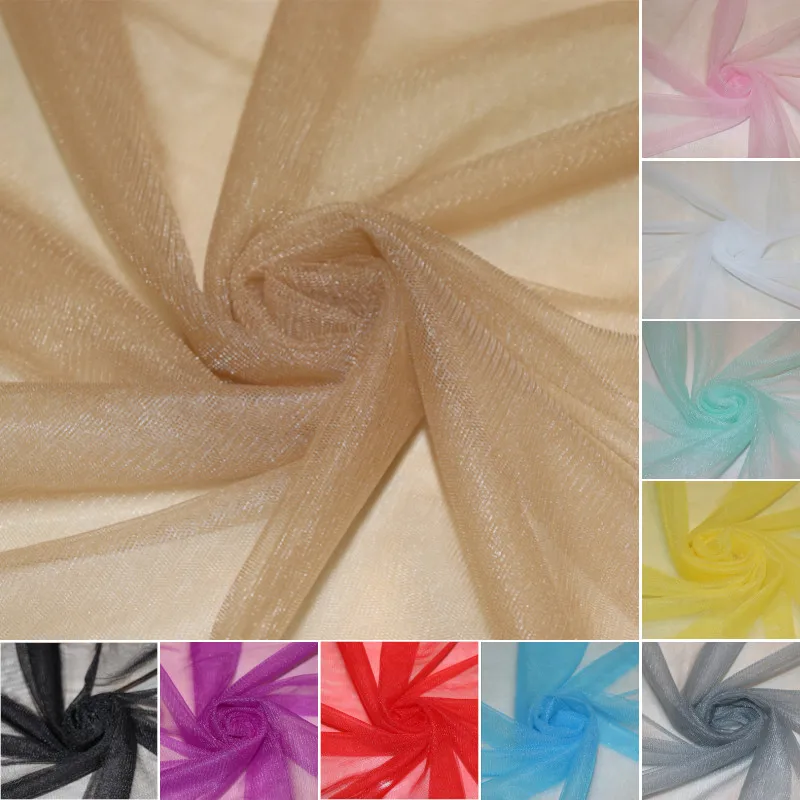 

Shiny Tulle Fabric Nylon Mesh Fabric for Sewing Dress,Tutu,Wedding,Decor,Veil Fabric,Black,White,Pink,Blue,Lilac,By the Meter