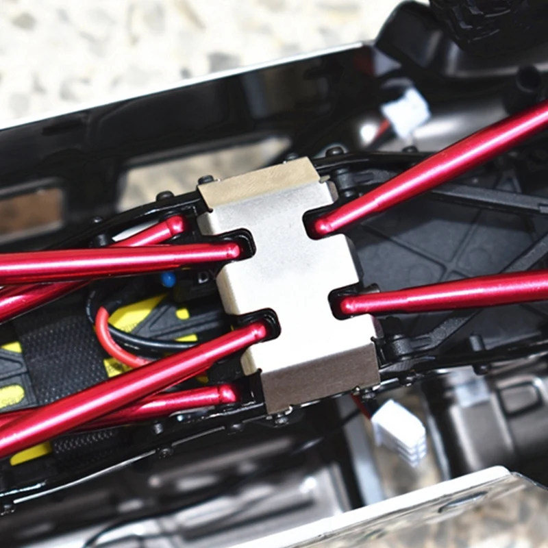 

Stainless Steel Bottom Plate GearBox Protector Chassis Armor Skid Plate for 1/24 RC Crawler Axial SCX24 Upgrade Parts