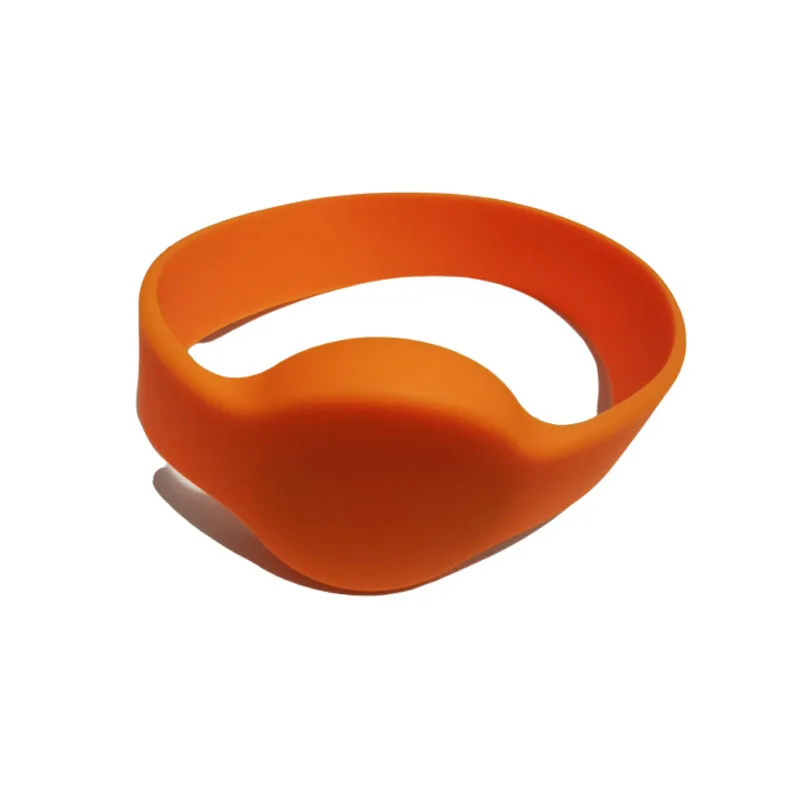 orange 50 шт./лот UHF RFID Силиконовый Браслет Водонепроницаемый оранжевый Rfid браслет тег с чужеродными ЧИПАМИ H3 для плавания плохой контроль доступа - Цвет: orange