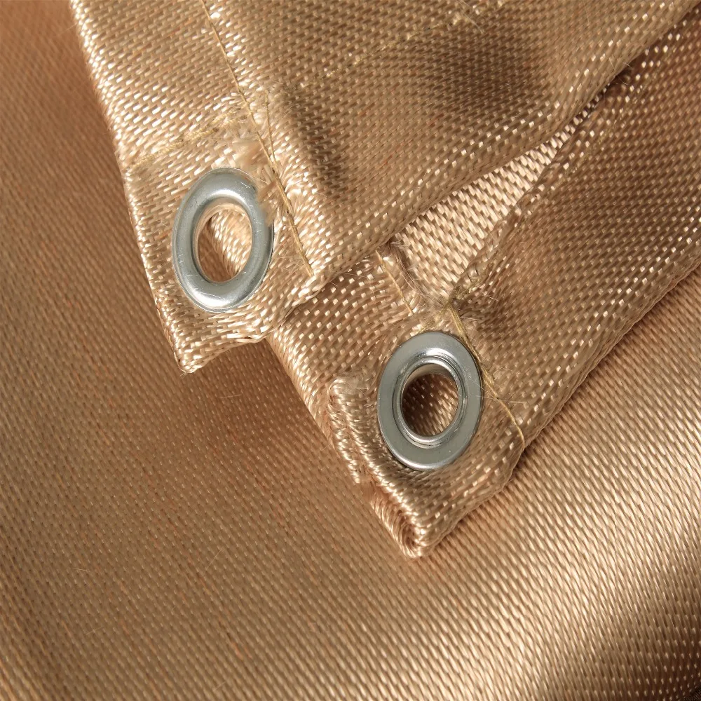 

J1218 Fiberglass Welding Blanket and Cover,4'x6' (1.2m x 1.8m) Brass Grommets For Easy Hanging and Protection