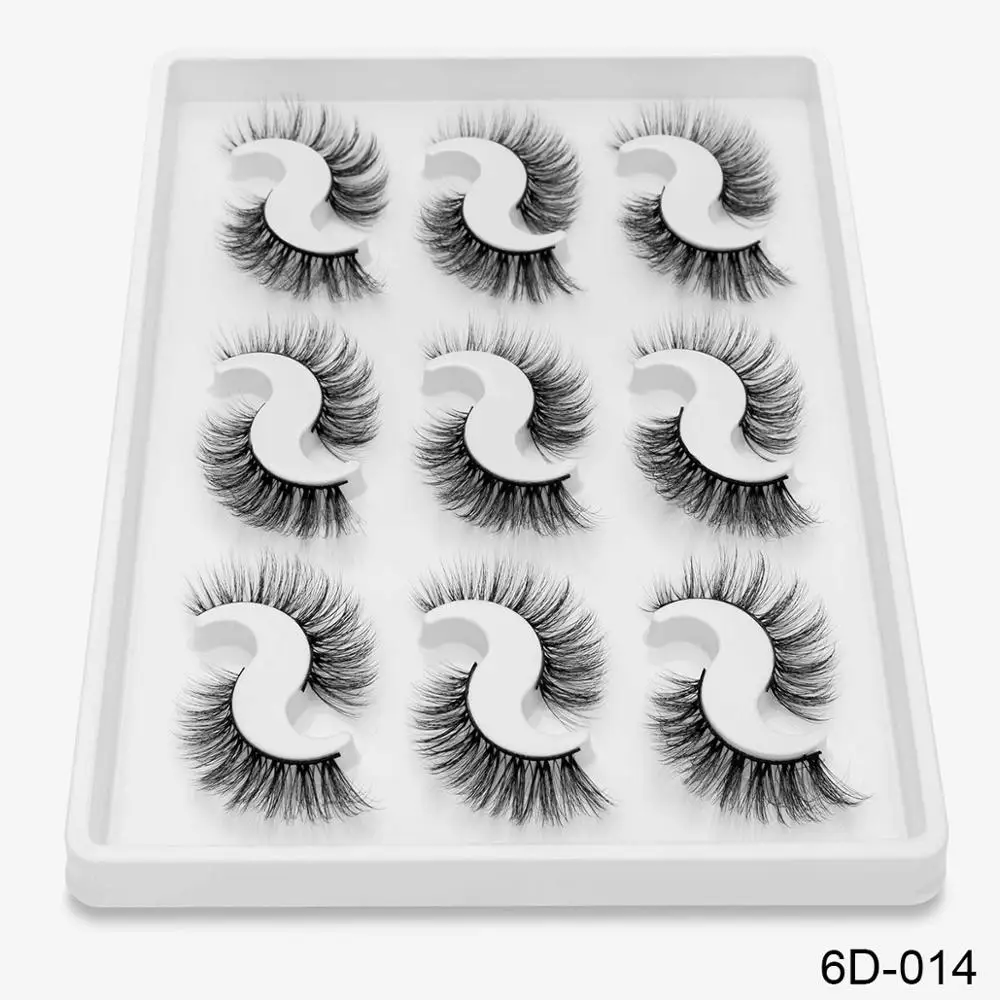 014 2/4/9 пар естественные длинные норковые ресницы 3D норковые ресницы толстый ручной полный газа Ресницы объемный мягкий норковые накладные ресницы - Цвет: 014