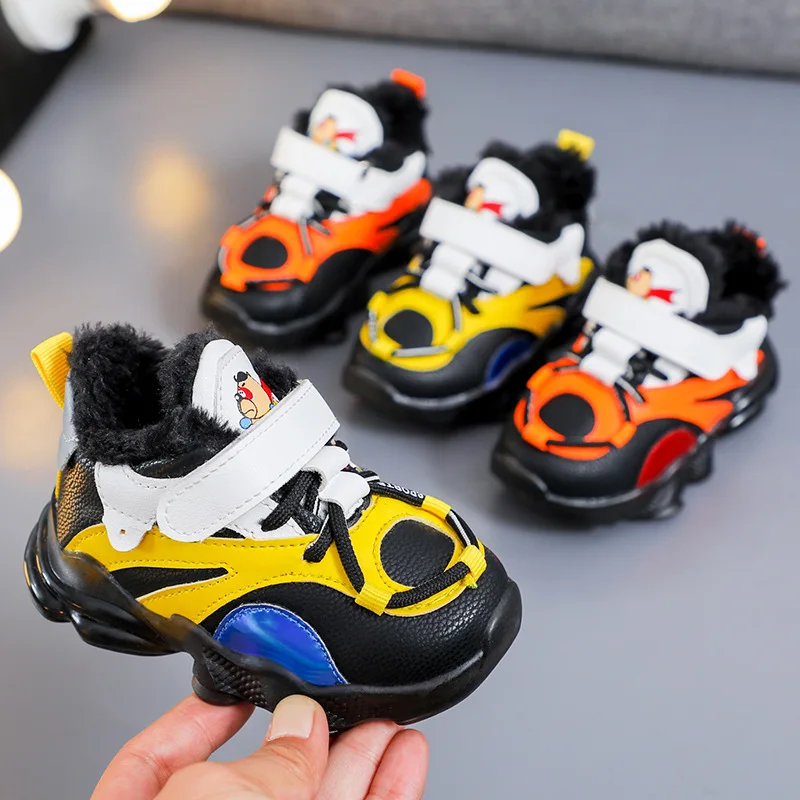 

Large cotton Plush children's cotton shoes boys winter shoes thickened small children's shoes warm winter shoes children's shoes