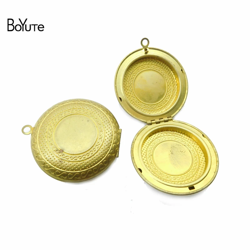 

BoYuTe (20 Pieces/Lot) 50MM Big Lockets Can Put Photo Brass Locket Pendant Materials Handmade Diy Jewelry Accessories Wholesale