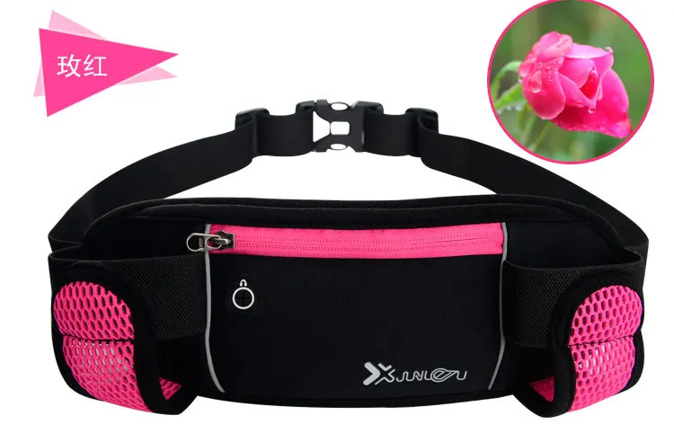 Running Bags Waist 2 Water Bottle Outdoor Camping Hiking Fitness Man Women Gym Lightweight Belt Bag Female Sports Fanny Packs