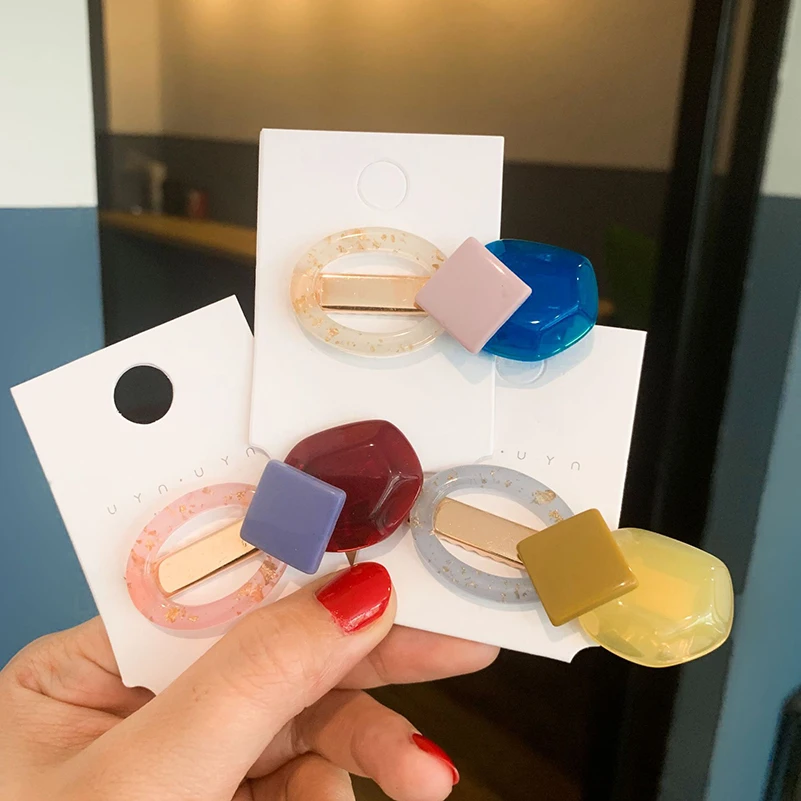 Новые Модные Красочные заколки для волос маленьких девочек простые элегантные