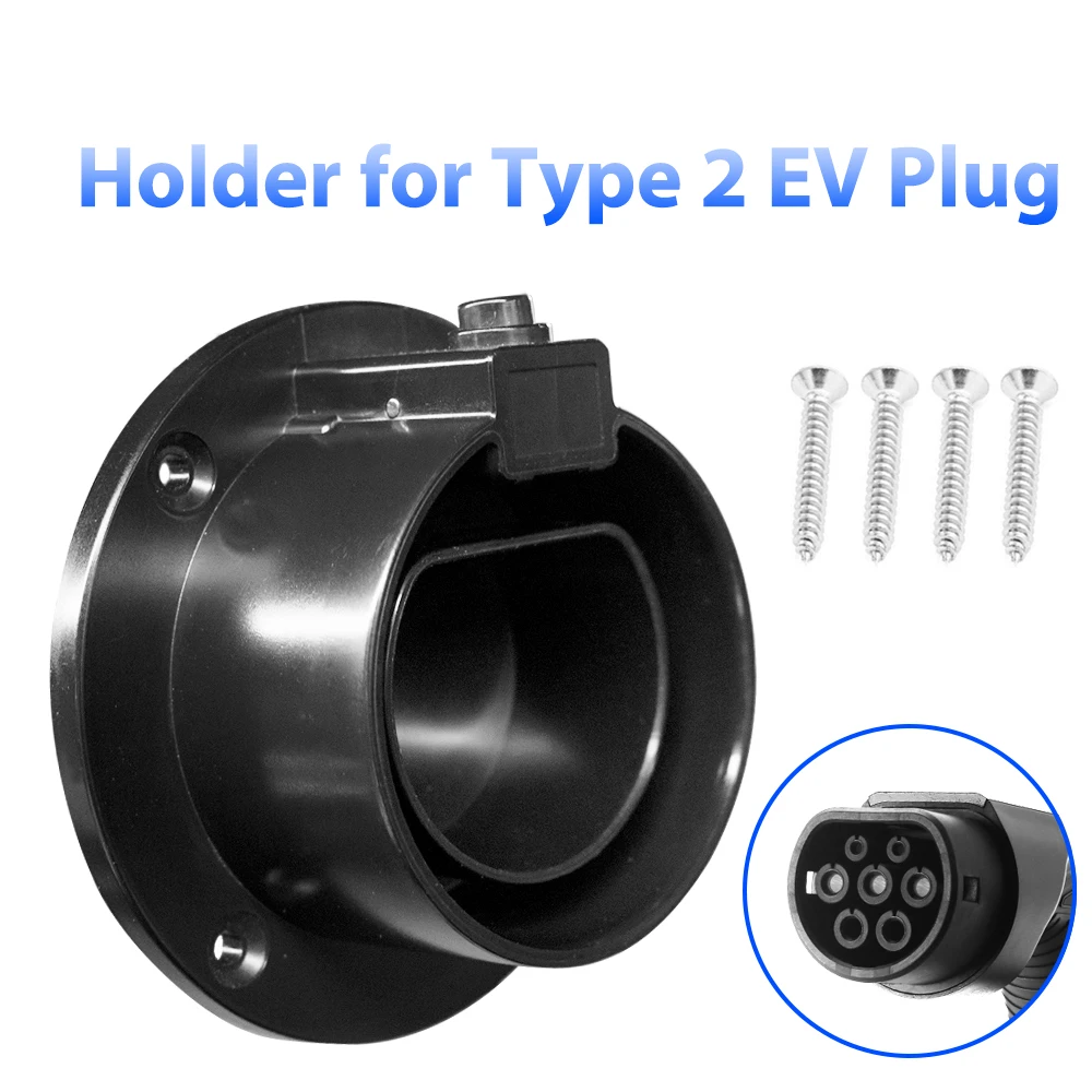 Кобура кабеля зарядного устройства уровня 2 AC EV для Type2 EVSE IEC 62196-2 Разъем Держатель пустышки гнездо - изображение