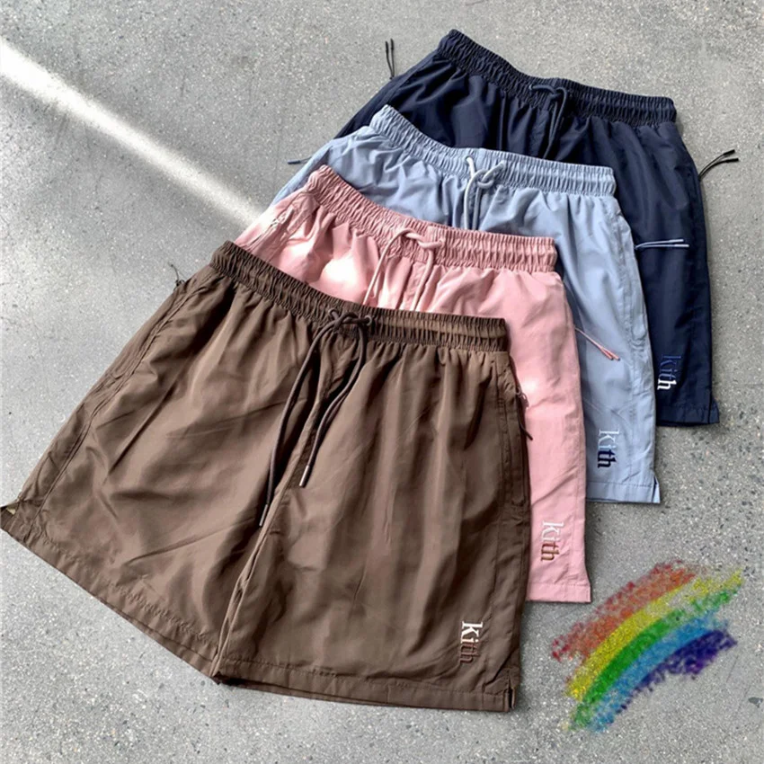 

2021ss Kith Mesh Shorts Mannen Vrouwen 1:1 Hoge Kwaliteit Patchwork Oversize Breechcloth Ademend Trekkoord