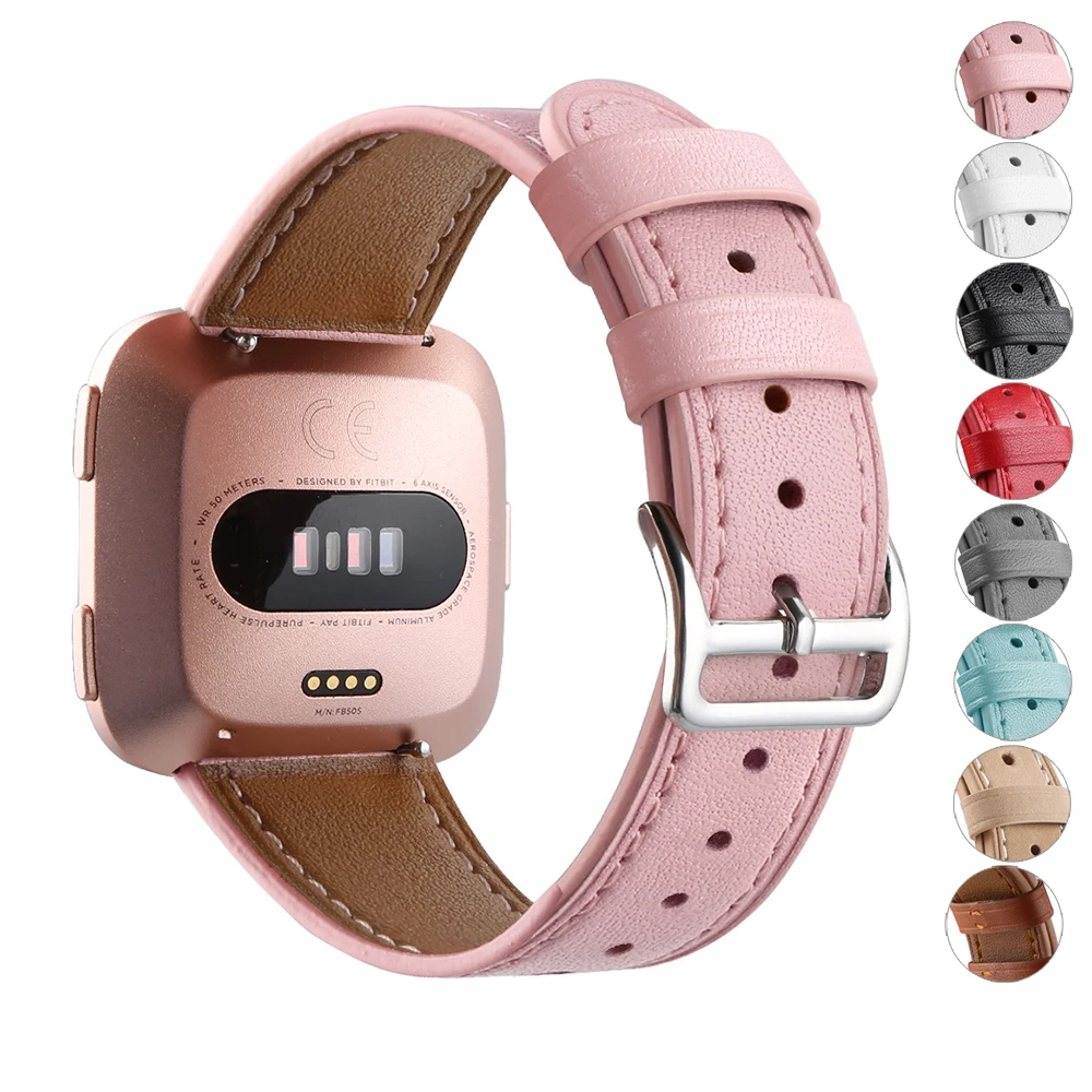 Сменный кожаный браслет премиум класса для Fitbit Versa/versa 2 Смарт-часы браслет ремешок