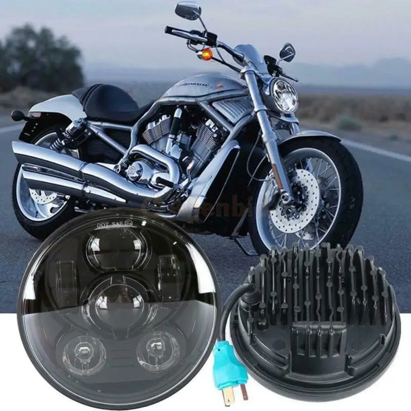 

5 3/4 проектор фары для Harley Dyna Sportster XL 1200 883 черный