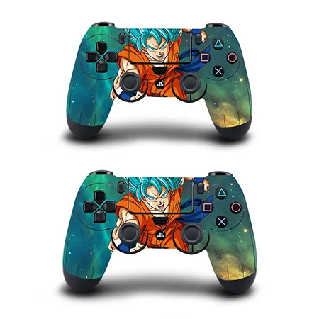 2 шт./лот Dragon Ball защита для кожи наклейка для Playstation 4 PS4 Pro тонкий контроллер геймпад виниловая наклейка s - Цвет: QBTM0574-2pcs