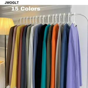 Футболка мужская Осенняя черная, белая, желтая, с длинными рукавами и круглым вырезом, большого размера, из 100% хлопка