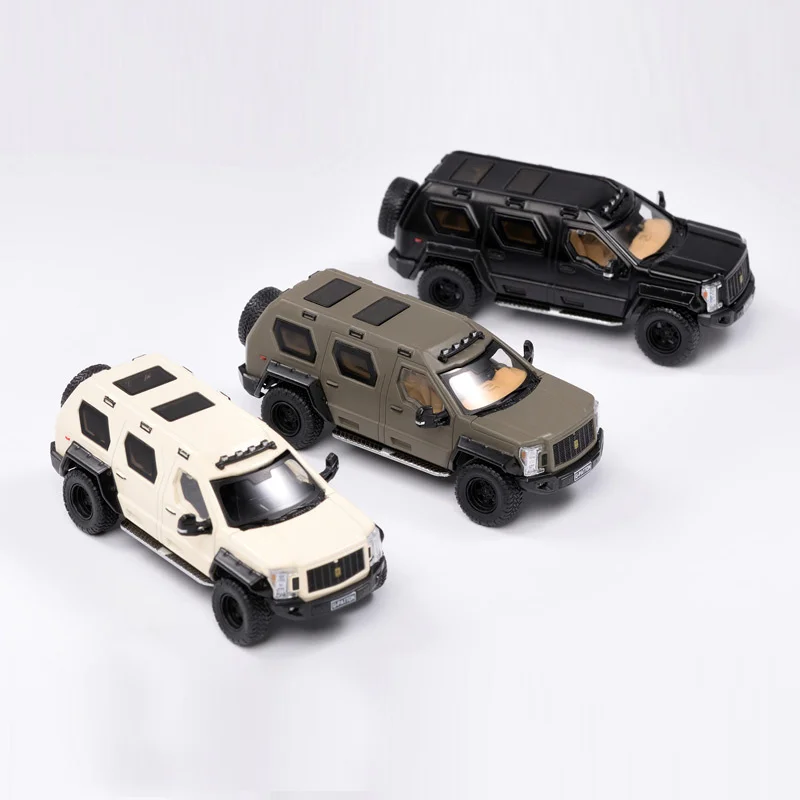 

GCD 1:64G Patton, гражданский бронированный автомобиль GX SUV, Коллекционная модель автомобиля из сплава, миниатюрные игрушки для автомобиля