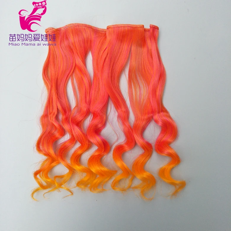 

doll hair 25 cm high temperature Curly hair for 1/3 1/4 1/6 diy wavy handmade doll wigs