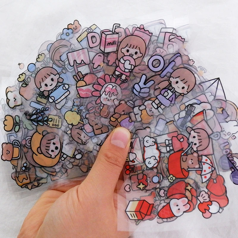 

20pcs Kawaii Decorative Waterproof Anime PET Sticker Diary Planner Scrapbooking Sticker Gift