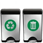 Корзина для мусора и вывеска наклейка для мусора виниловая художественная Наклейка Декор корзина контейнер зеленая наклейка для мусора s poubelles