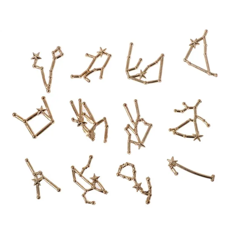 12 Созвездия Смола металлический материал эпоксидная форма открытый ободок Шарм