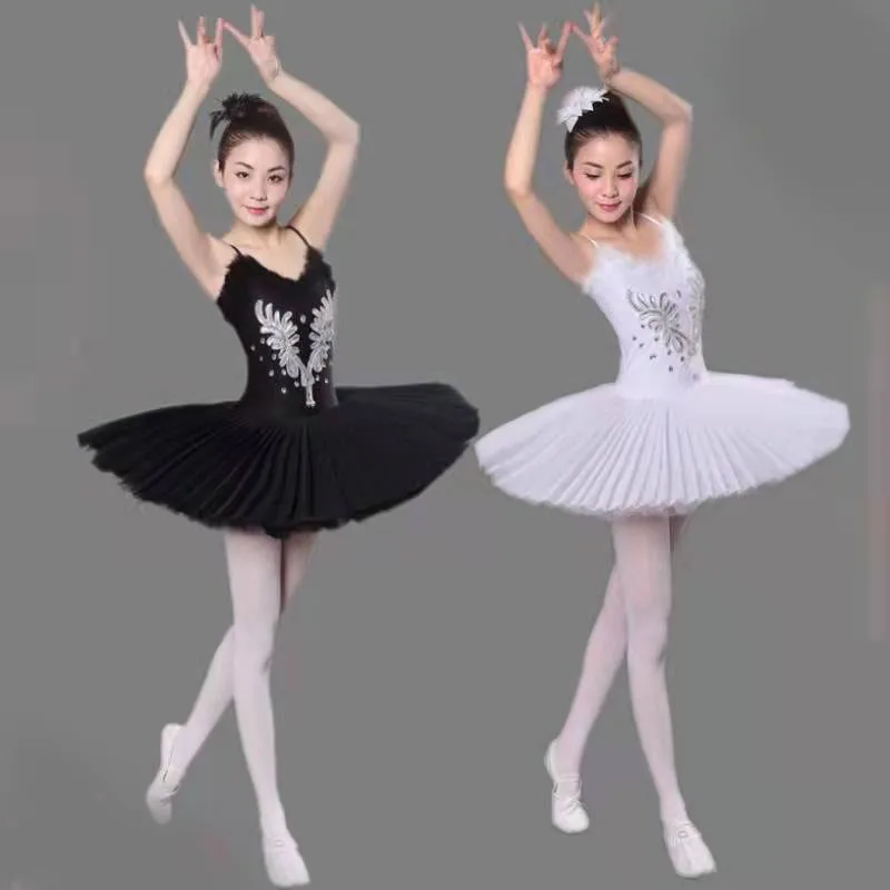 

Профессиональные Костюмы для балета и юбки для взрослых, танцевальная пачка в виде маленького лебедя, подтяжки, женские балетные костюмы