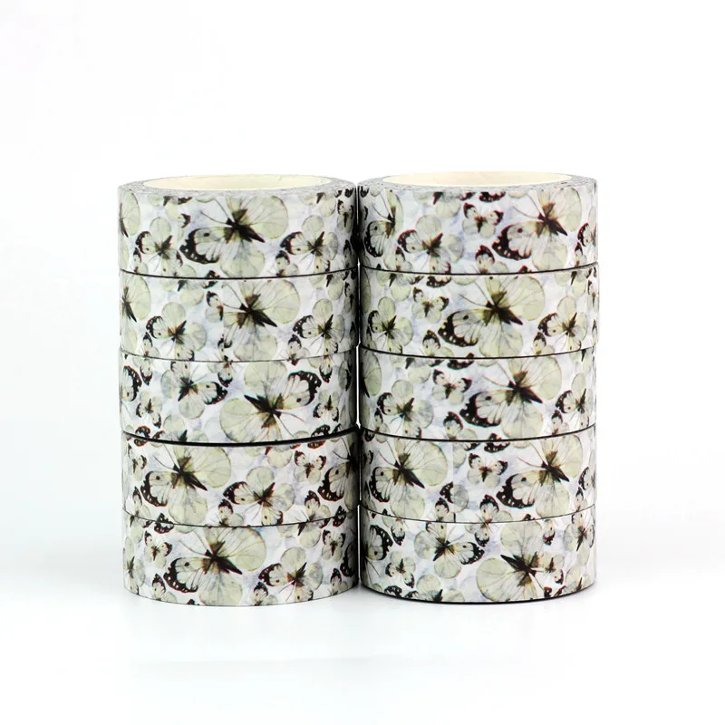 

NEW 10pcs/lot Decorative Butterfly Washi Tapes DIY Scrapbooking Stickers Adhesive Masking Tape Kawaii Papeleria Wholesale
