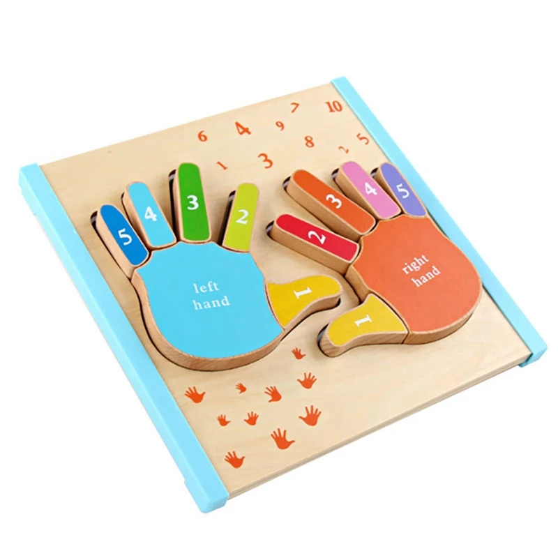 

Обучающая головоломка, деревянный цвет ed, левая и правая руки, цифровой цвет, детская развивающая игрушка, подарок для мальчика и девочки
