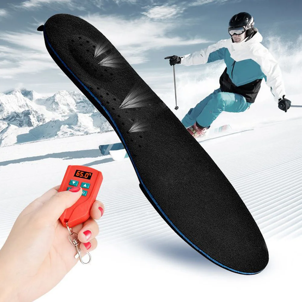 1pair Remote Control USB Charging Camping Thermal Soft Lint Winter Warm Hiking Heat Preservation Pad Electric Heated Insole Mat | Обувь