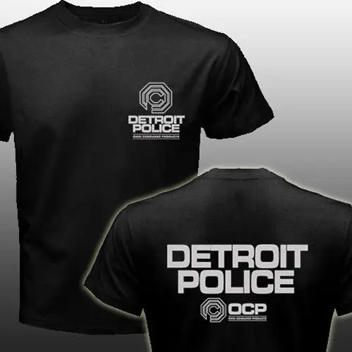 Новинка; Robocop Ocp логотип Detroit Police shubuzhi; модные хлопковые топы с короткими рукавами и круглым вырезом; ; футболка для бодибилдинга