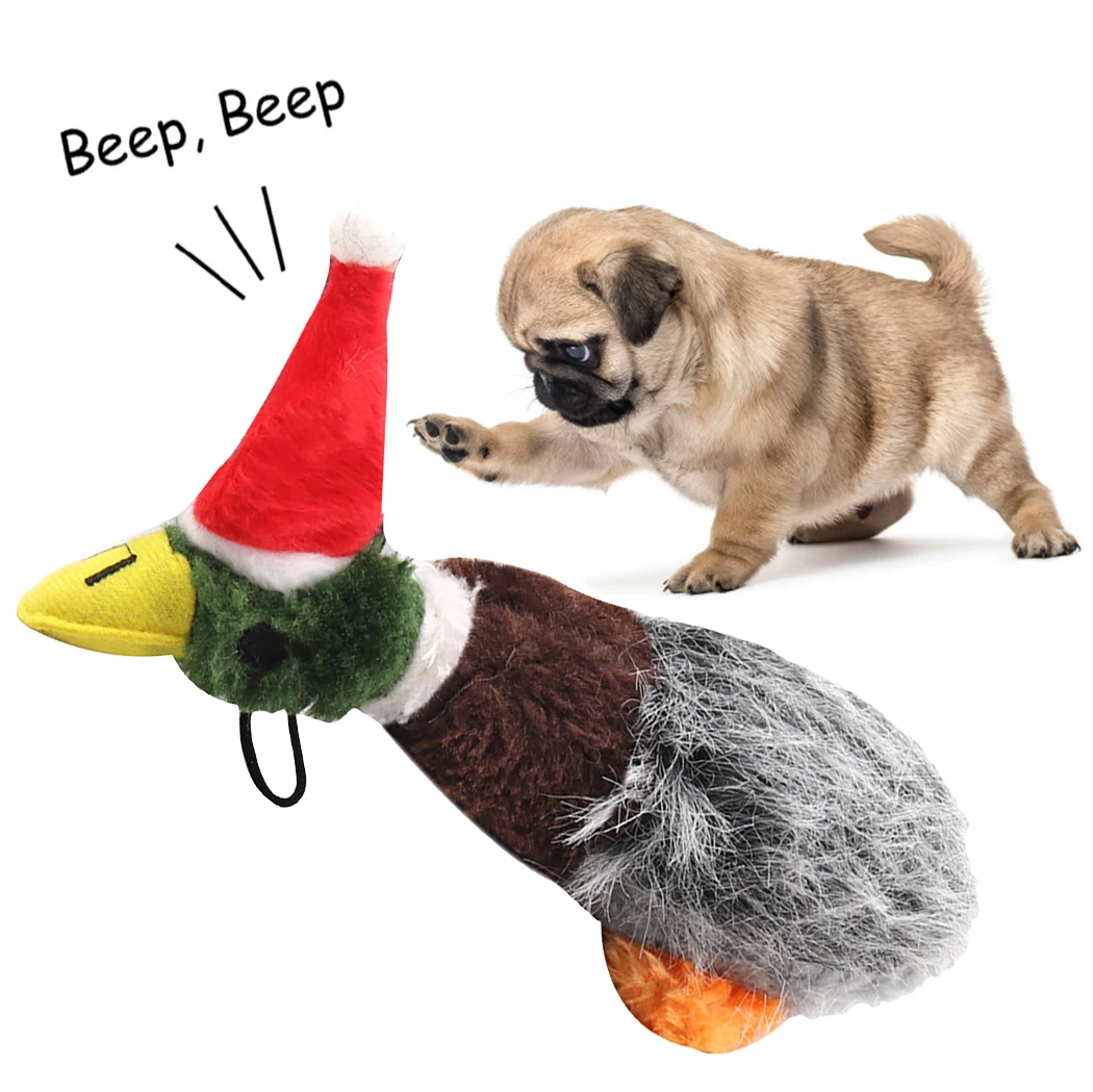 Милый питомец собака кошка плюшевая Рождественская утка пищат звуковые игрушки