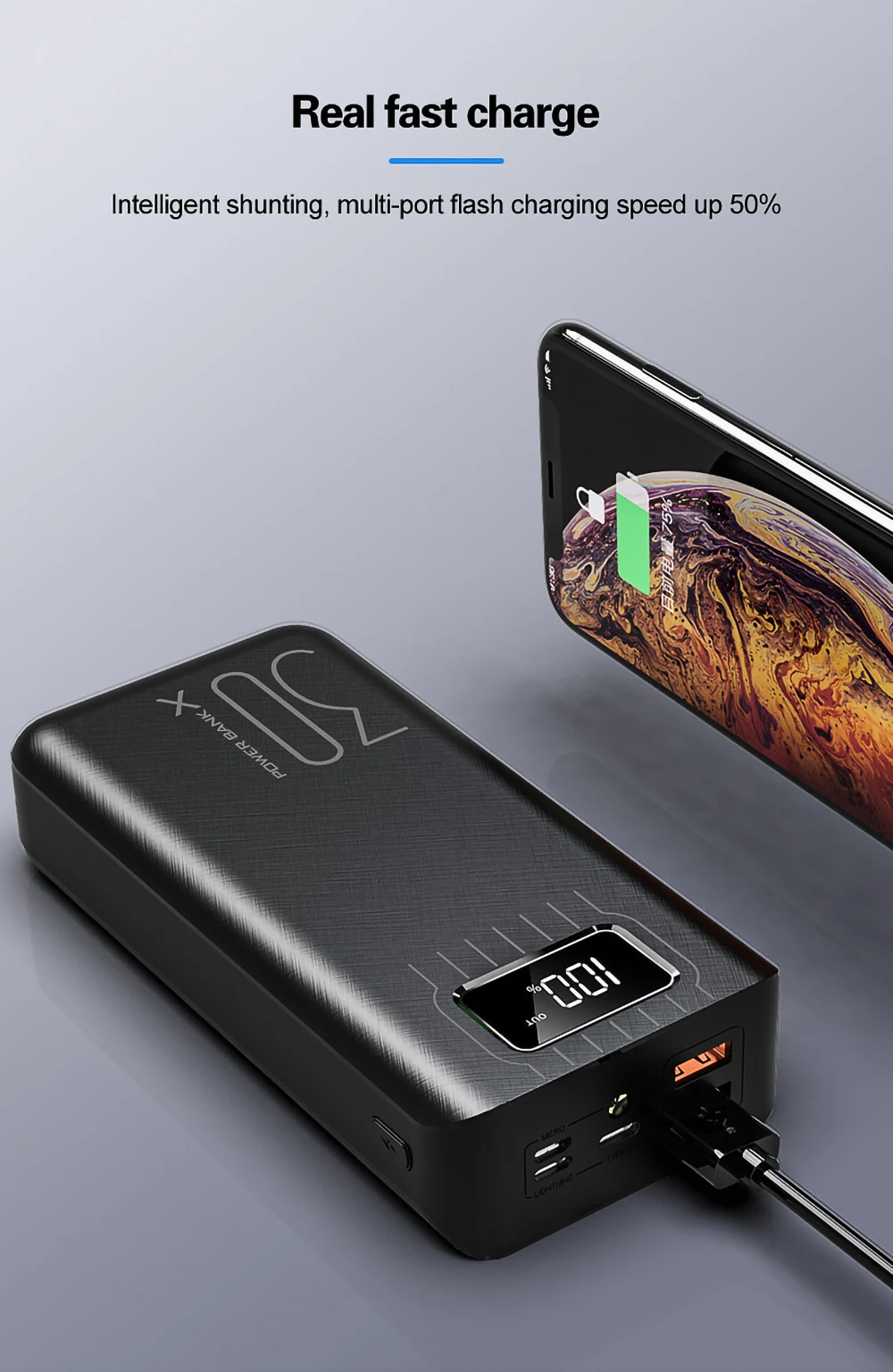 QI Быстрая Зарядка power Bank 30000 мАч USB Type C вход power bank светодиодный для Xiaomi huawei Iphone водонепроницаемый повербанк блок питания