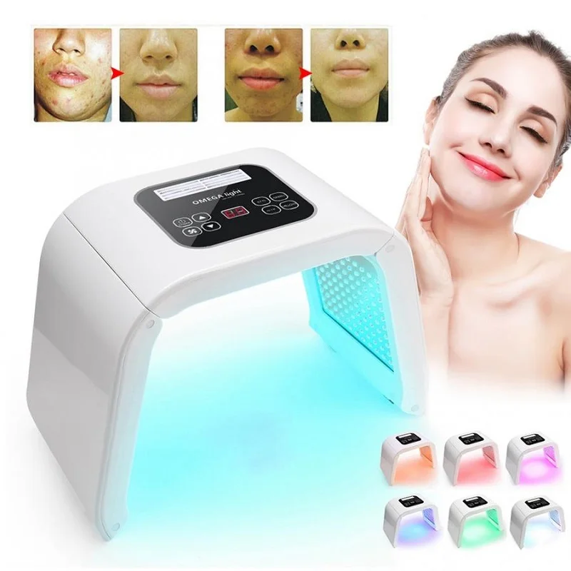 Аппарат Photon PDT для отбеливания и светильник моложения кожи лица Led лечения акне 7