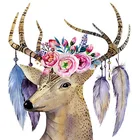 Алмазная вышивка сделай сам с полным заполнением, мультяшный олень, животные и Ловец снов, настенная наклейка, картина, вышивка крестиком стразы, мозаика