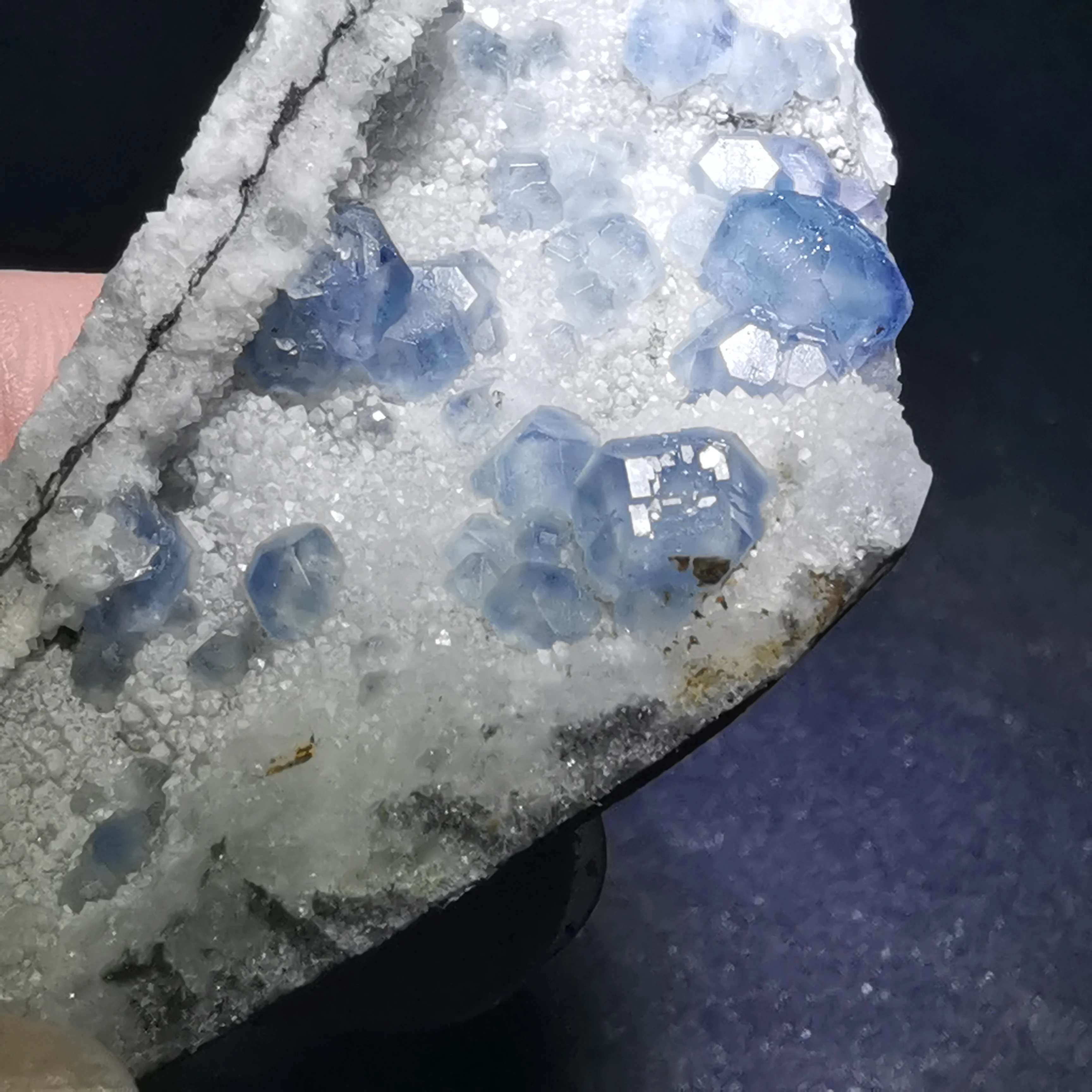 

54.8g.Natural green blue fluorite, crystal mineral crystal specimen